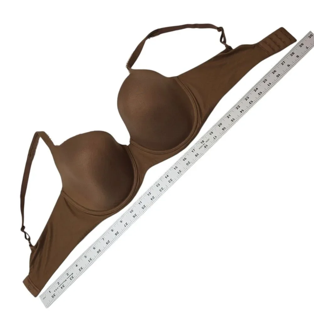 Victoria's Secret Bra Womens 36DDD Brown Polyamide‎ Lined Demi Body By Victoria